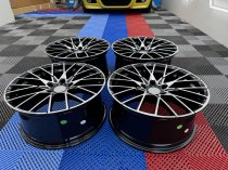 New 19 Inch M2 Comp Style Alloy Wheels in Gloss Black With Polished Face, Wider 9.5" Rears, 5x120