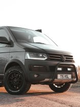 New 17 Inch Tomahawk Kato Alloy Wheels In Satin Black 1250kg VW Transporter T5 T6 5x120