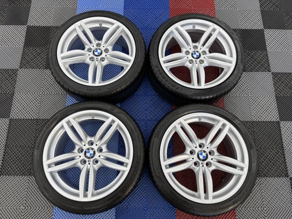 Used 19 Inch Genuine BMW Style 351 F10 M Sport Alloy Wheels, recent Full Refurbishment With Wide Rears Inc Good Non Runflat Tyres and TPMS 5x120