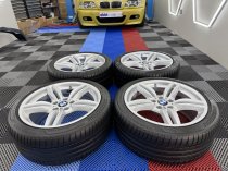 Used 19 Inch Genuine BMW Style 351 F10 M Sport Alloy Wheels, recent Full Refurbishment With Wide Rears Inc Good Non Runflat Tyres and TPMS 5x120