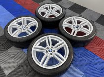 Used 19 Inch Genuine BMW Style 351 F10 M Sport Alloy Wheels, recent Full Refurbishment With Wide Rears Inc Good Non Runflat Tyres and TPMS 5x120