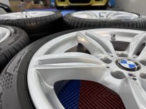 Used 19 Inch Genuine BMW Style 351 F10 M Sport Alloy Wheels, recent Full Refurbishment With Wide Rears Inc Good Non Runflat Tyres and TPMS 5x120