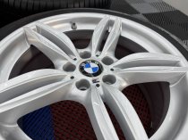 Used 19 Inch Genuine BMW Style 351 F10 M Sport Alloy Wheels, recent Full Refurbishment With Wide Rears Inc Good Non Runflat Tyres and TPMS 5x120