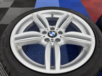 Used 19 Inch Genuine BMW Style 351 F10 M Sport Alloy Wheels, recent Full Refurbishment With Wide Rears Inc Good Non Runflat Tyres and TPMS 5x120