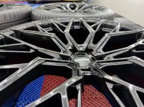 As New 22 Inch Veemann V-FS51 Alloy Wheels In Gloss Black, Deep Concave 10.5" All Round Including As New 285/35/22 Nankang Tyres 5x120