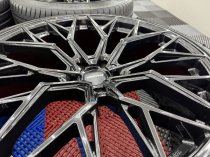 As New 22 Inch Veemann V-FS51 Alloy Wheels In Gloss Black, Deep Concave 10.5" All Round Including As New 285/35/22 Nankang Tyres 5x120