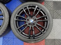 Used 19 Inch Genuine BMW Style 403 M Sport Alloy Wheels, Refurbished in Gloss Black, Wide Rear, Including Good Bridgestone Runflat Tyres, 5x120