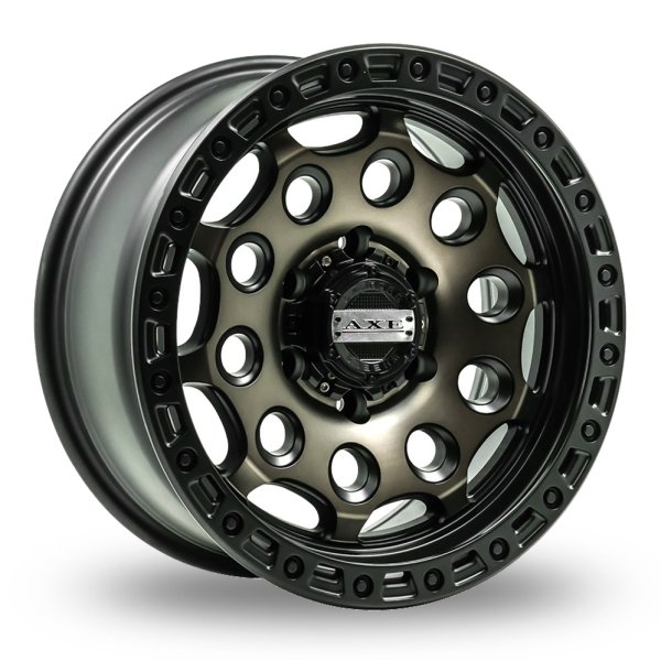 New 17 Inch AXE AT4 Alloy Wheels In Satin Black With Bronze Center 955kg VW Transporter T5 T6 5x120