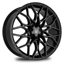 New 18 Inch Fox WX9 1000X Spoke Flow Forged Alloy Wheels In Gloss Black With Wider Deeper Concave Rear Option 5x120