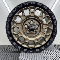 New 17 Inch Targa TG12-HD Heavy Duty Alloy Wheels in Matt Bronze with Matt Black Lip VW Transporter T5 T6 1250kg 5x120