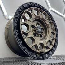 New 17 Inch Targa TG12-HD Heavy Duty Alloy Wheels in Matt Bronze with Matt Black Lip VW Transporter T5 T6 1250kg 5x120