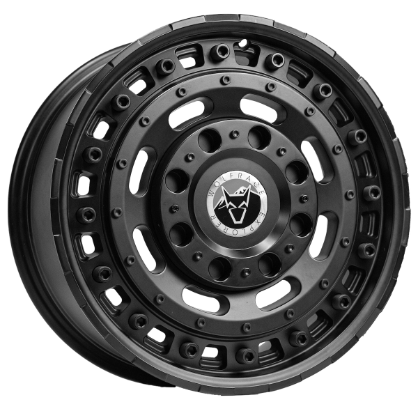 New 17 Inch Wolfrace Explorer Slotmag Alloy Wheels In Matt Black 1250kg VW Transporter T5 T6 5x120