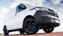New 17 Inch Tomahawk Outlaw Alloy Wheels In Satin Black 1250kg VW Transporter T5 T6 5x120