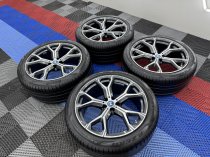 Used 21 Inch Genuine BMW G05 X5 Style 741 M Sport Alloy Wheels, Wide Rear, Delivery Miles Unmarked Inc Full Tread Pirelli Runflat Tyres And TPMS