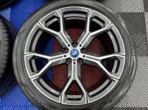 Used 21 Inch Genuine BMW G05 X5 Style 741 M Sport Alloy Wheels, Wide Rear, Delivery Miles Unmarked Inc Full Tread Pirelli Runflat Tyres And TPMS