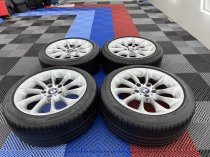 Used 17 Inch Genuine BMW Style 106 Turbine E46 Alloy Wheels, GC, Including Runflat Tyres, 5x120