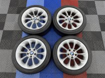 Used 17 Inch Genuine BMW Style 106 Turbine E46 Alloy Wheels, GC, Including Runflat Tyres, 5x120