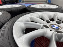 Used 17 Inch Genuine BMW Style 106 Turbine E46 Alloy Wheels, GC, Including Runflat Tyres, 5x120