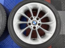 Used 17 Inch Genuine BMW Style 106 Turbine E46 Alloy Wheels, GC, Including Runflat Tyres, 5x120