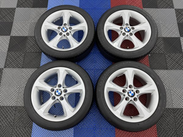 Used 17 Inch Genuine BMW Style 256 5 Spoke Alloy Wheels, Very Good Condition Inc Goodyear Runflat Tyres 5x120