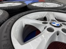 Used 17 Inch Genuine BMW Style 256 5 Spoke Alloy Wheels, Very Good Condition Inc Goodyear Runflat Tyres 5x120
