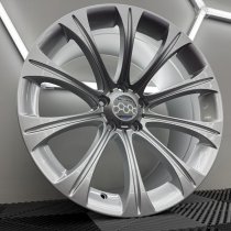 NEW 19 INCH 166 E60 5M STYLE ALLOY WHEELS IN SILVER WITH VERY DEEP CONCAVE 10" REARS 5x120