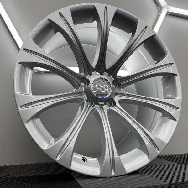NEW 19 INCH 166 E60 5M STYLE ALLOY WHEELS IN SILVER WITH VERY DEEP CONCAVE 10" REARS 5x120