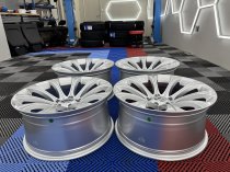NEW 19 INCH 166 E60 5M STYLE ALLOY WHEELS IN SILVER WITH VERY DEEP CONCAVE 10" REARS 5x120