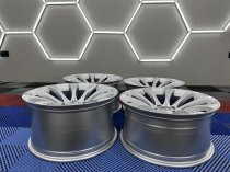 NEW 19 INCH 166 E60 5M STYLE ALLOY WHEELS IN SILVER WITH VERY DEEP CONCAVE 10" REARS 5x120