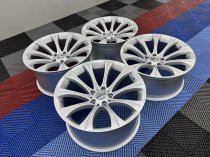 NEW 19 INCH 166 E60 5M STYLE ALLOY WHEELS IN SILVER WITH VERY DEEP CONCAVE 10" REARS 5x120
