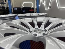 NEW 19 INCH 166 E60 5M STYLE ALLOY WHEELS IN SILVER WITH VERY DEEP CONCAVE 10" REARS 5x120