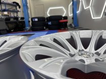 NEW 19 INCH 166 E60 5M STYLE ALLOY WHEELS IN SILVER WITH VERY DEEP CONCAVE 10" REARS 5x120