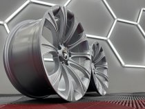 NEW 19 INCH 166 E60 5M STYLE ALLOY WHEELS IN SILVER WITH VERY DEEP CONCAVE 10" REARS 5x120