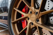 New 20 Inch Riviera RF1 Alloy Wheels in Matt Bronze and Gloss Black Lip, Deeper Concave 10" Rears 5x112