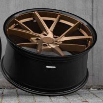 New 20 Inch Riviera RF1 Alloy Wheels in Matt Bronze and Gloss Black Lip, Deeper Concave 10" Rears 5x112