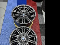 Used 19 Inch Genuine BMW Style 67M E46 M3 Alloy Wheels,In Gloss Gunmetal, Wide Rear, Fully Refurbished 5x120