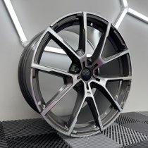 New 19 Inch Type 728 Alloy Wheels In Gunmetal With Machine Polished Face With Deeper Concave 9.5″ Rear 5x112