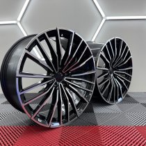New 20 Inch Type 729 Alloy Wheels In Gloss Black With Machine Polished Face And Deeper Concave 10" Rear 5x112