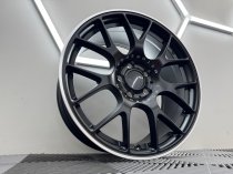 New 18 Inch CH-R BB Motorsport Style Alloy Wheels In Satin Black With Polished lip 5x112