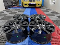 New 18 Inch Springfield Style Alloy Wheels In Gloss Black VW Transporter T5 T6 1250Kg Load Rating 5x120