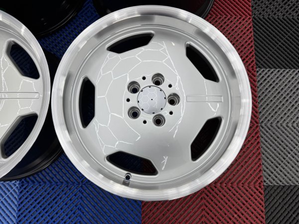 New 17 Inch AM Aero Monoblock Style Alloy Wheels In Silver With Polished Deep Dish, Deeper 9" Rear 5x112
