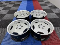 New 17 Inch AM Aero Monoblock Style Alloy Wheels In Silver With Polished Deep Dish, Deeper 9" Rear 5x112