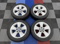 Used 17 Inch Genuine BMW Style 327 Alloy Wheels, VGC Inc Good Dunlop Winter Tyres 5x120