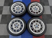 Used 17 Inch Genuine BMW Style 39 E36 M3 Sunflower Alloy Wheels, Wide Rear, Recent Refurbished Inc VG Cooper Tyres 5x120