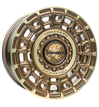 New 17 Inch Tomahawk Yakama Alloy Wheels In Satin Bronze / Bronze Tint 955kg VW Transporter T5 T6 5x120