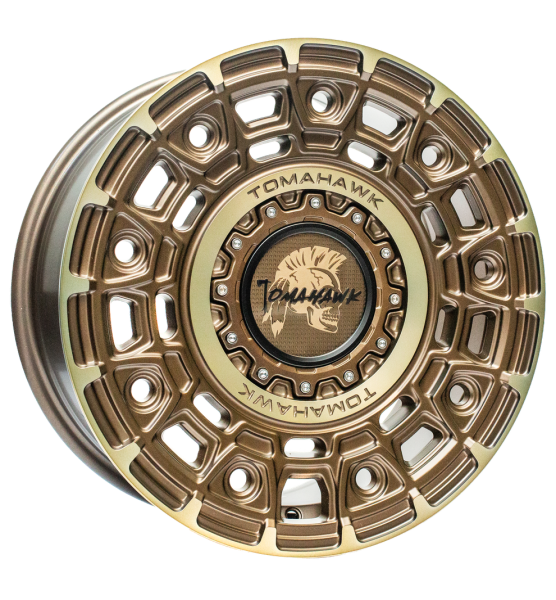 New 17 Inch Tomahawk Yakama Alloy Wheels In Satin Bronze / Bronze Tint 955kg VW Transporter T5 T6 5x120