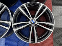 Used 19 Inch Genuine BMW Style 442 F30/31 M Double Spoke Alloy Wheels, Wide Rear, Fully Refurbished In Gloss Black With Polished Face 5x120