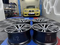 Used 20 Inch Genuine Style 551i F15 X5 Individual Alloy Wheels, Fully Refurbished In Orbit Grey With Polished Face, 11" Rear 5x120