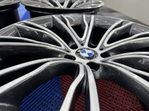 Used 20 Inch Genuine Style 551i F15 X5 Individual Alloy Wheels, Fully Refurbished In Orbit Grey With Polished Face, 11" Rear 5x120