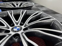 Used 20 Inch Genuine Style 551i F15 X5 Individual Alloy Wheels, Fully Refurbished In Orbit Grey With Polished Face, 11" Rear 5x120